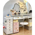 Haiermo cream style eight drawer cabinet movable desk under drawer cabinet living room bedroom room storage dopamine popular