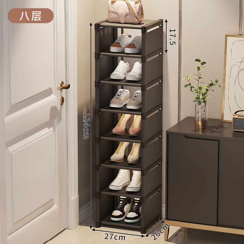Simple shoe rack storage shoe rack multi-layer space saving door dormitory shoe cabinet household storage slipper rack rack