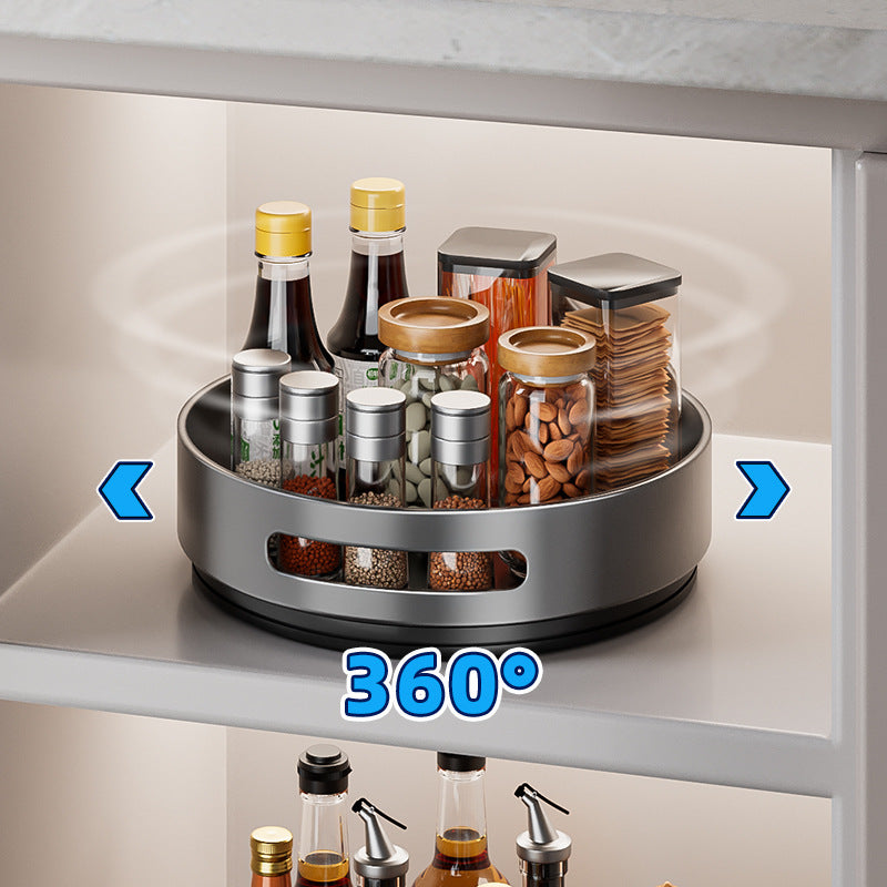 Stainless steel seasoning rack 360 ° rotation convenient rack countertop thickened stainless steel double-layer multi-functional storage