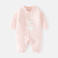 Babibele baby heattech onesie baby fall and winter boneless haki type a baby snap button door-to-door romper pajamas