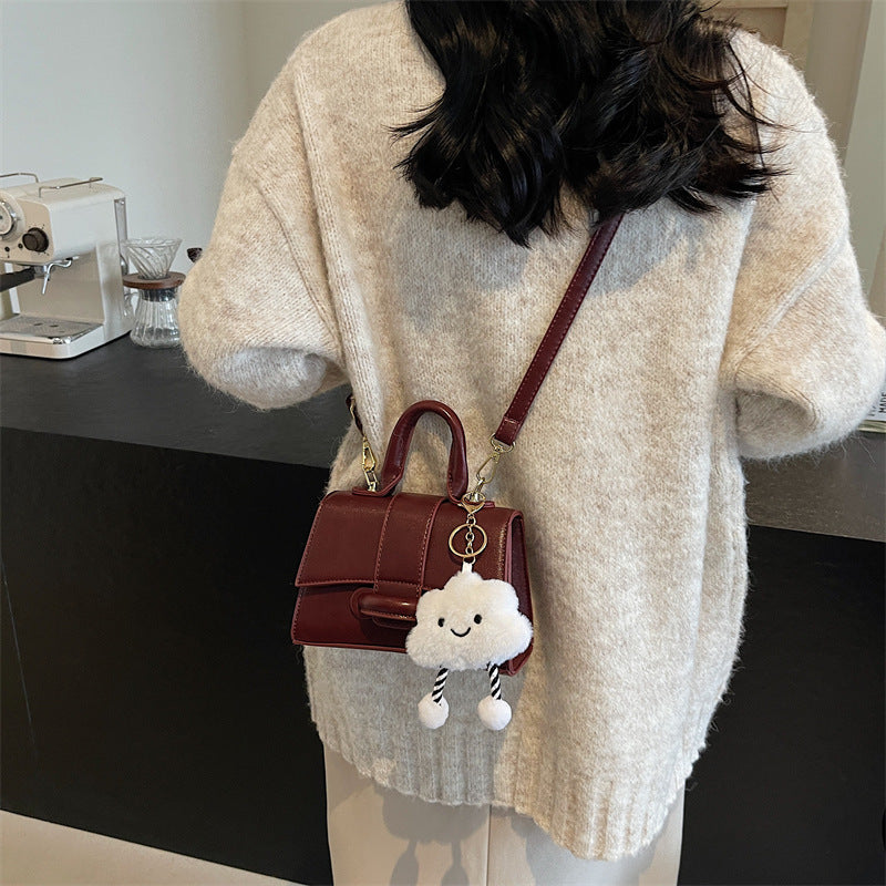 Retro presbyopia shoulder bag women's 2025 popular new niche ins versatile Korean version ins women's bag messenger bag