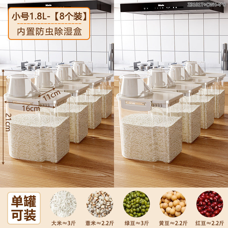 Grain storage box food grade for home kitchen noodles flour beans rice bucket food grade sealed storage