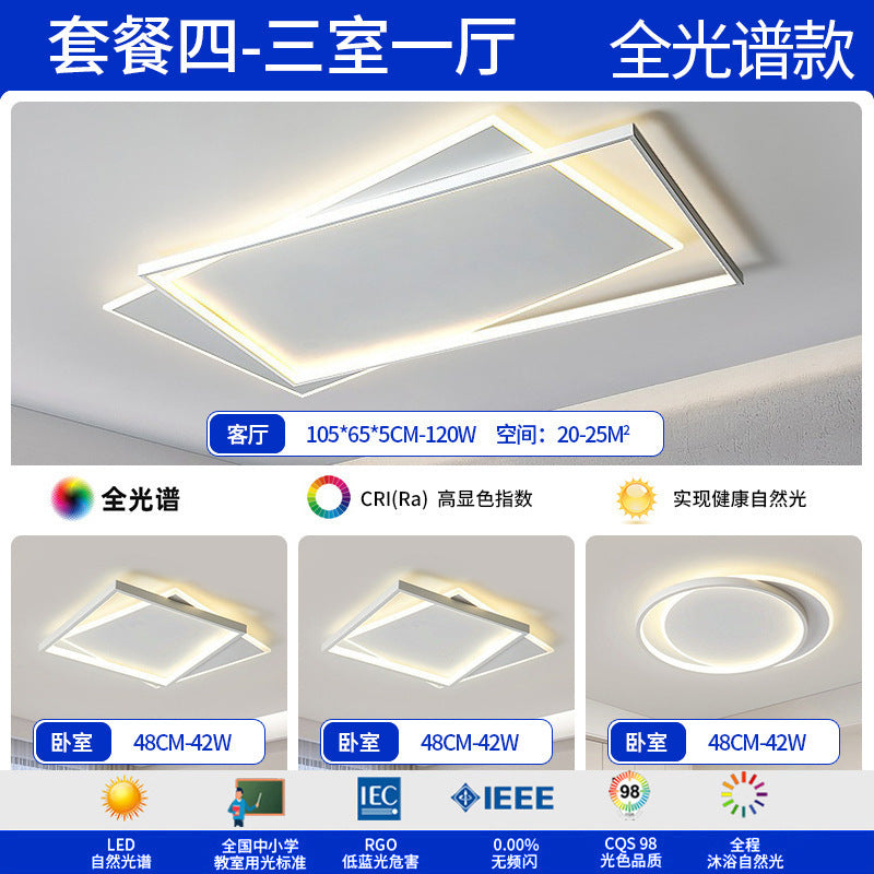Living Room Light Main Light Minimalist Modern Simple Ceiling Light Atmospheric Zhongshan Lighting Whole House Package Combination 2025 New