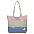 Large capacity canvas tote bag for women, 2023 new color block shoulder bag, minimalist commuter handbag, striped tote bag