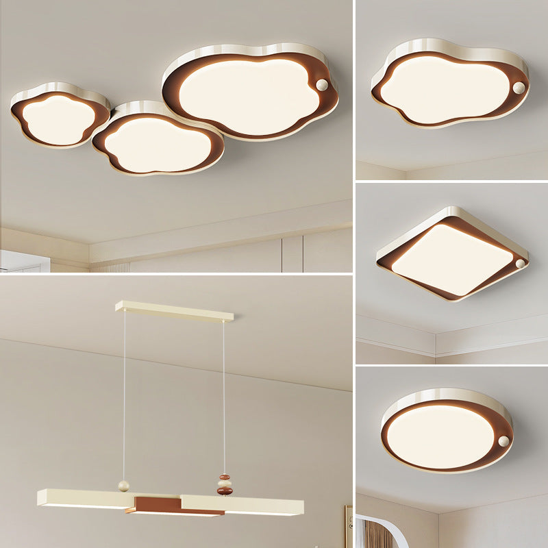Cream wind living room ceiling light French medieval cloud hall main light 2025 new lighting whole house package combination