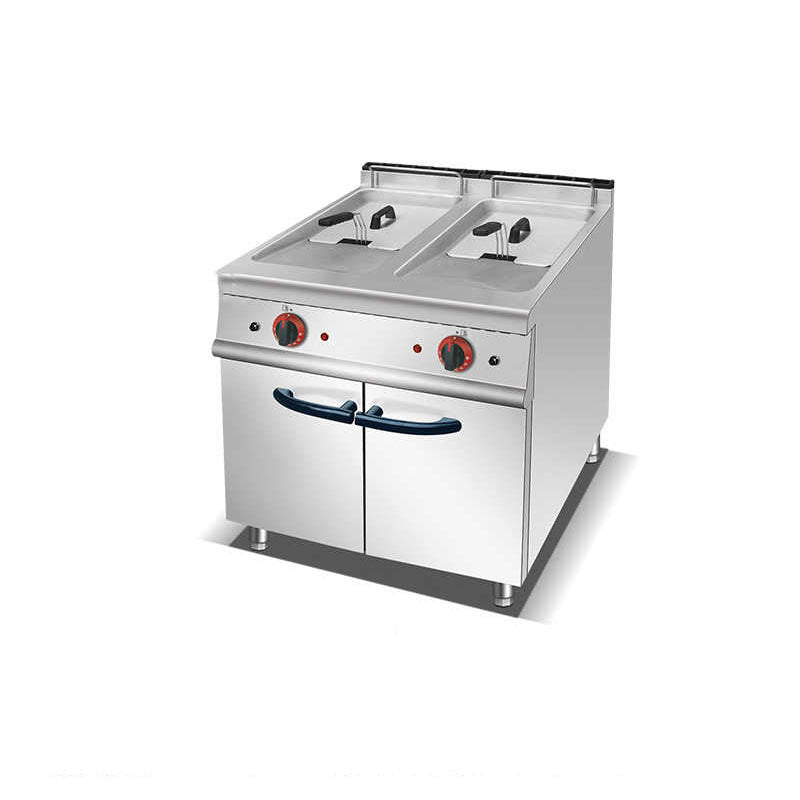 Commercial vertical gas double-cylinder double-screen frying furnace with cabinet luxury combination furnace fryer floor-standing single-cylinder electric frying furnace