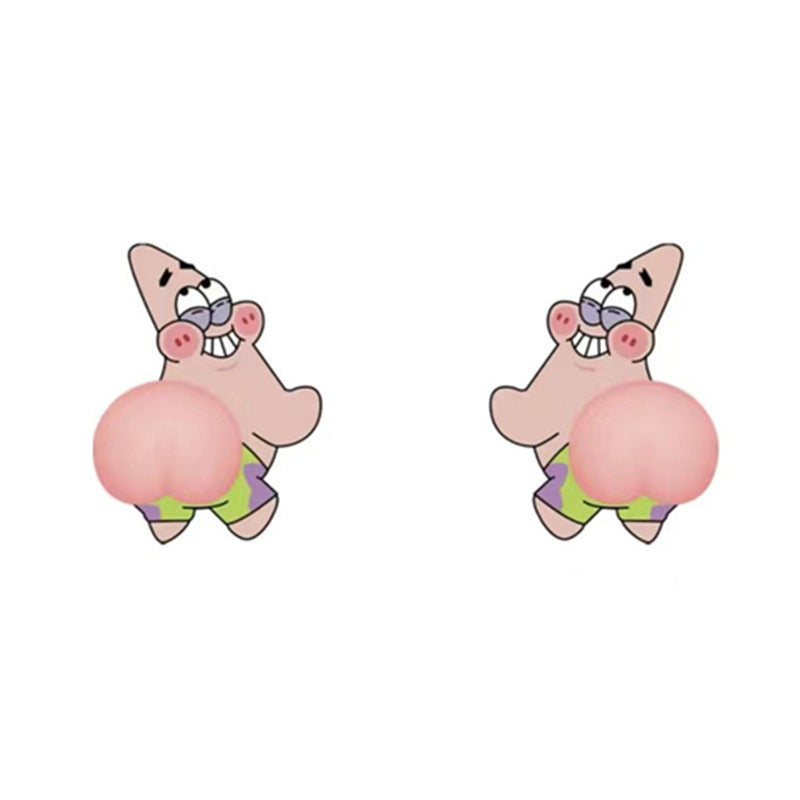 Car cute cartoon butt sticker anti-collision sticker 3d car anti-collision silicone pad butt sticker home refrigerator sticker