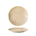 Kiln-turned threaded ceramic tableware retro style hotel restaurant steak plate stylish high-looking western food plate fish plate tableware