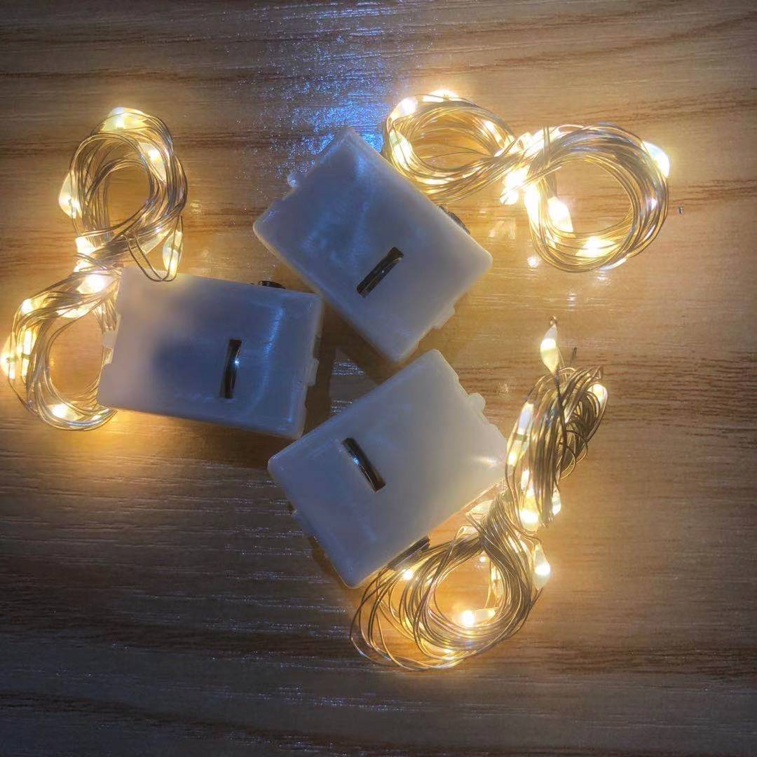 LED luminous light string three-function three-gear cake gift box bouquet luminous light strip light string warm white light strip lantern