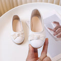 spring/autumn simple girls' leather shoes, new bowknot baby & toddler single shoes, round toe soft sole little princess shoes
