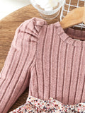 autumn new arrivals: european & american style long-sleeve knitted pullover dress for girls - princess dress for toddlers and young children