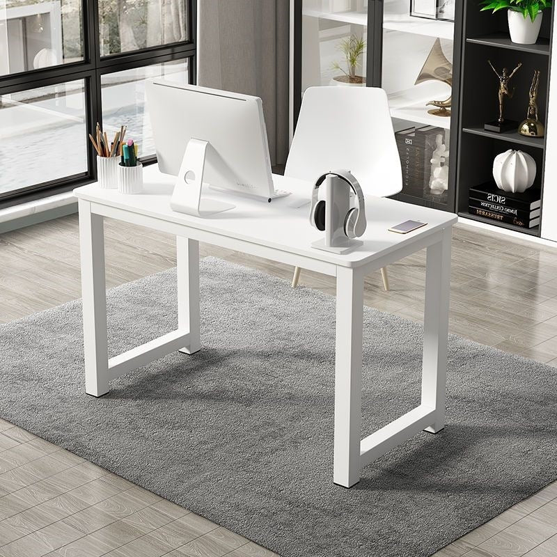 Rounded corner computer desk - desktop home student study table - simple rental apartment computer desk - modern minimalist style office desk