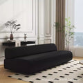 Nordic light luxury minimalist designer cat paw leather sofa, straight-row style, trendy fabric, small apartment multi-person sofa