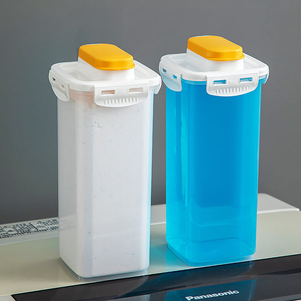 Dormitory household laundry detergent storage box Plastic with lid classification Transparent sealing Multifunctional laundry detergent storage tank