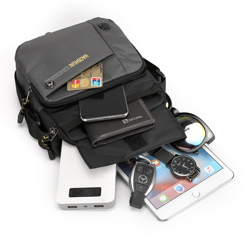 New men's casual shoulder bag large capacity oblique span bag outdoor travel commuter bag men's bag fashion sports satchel