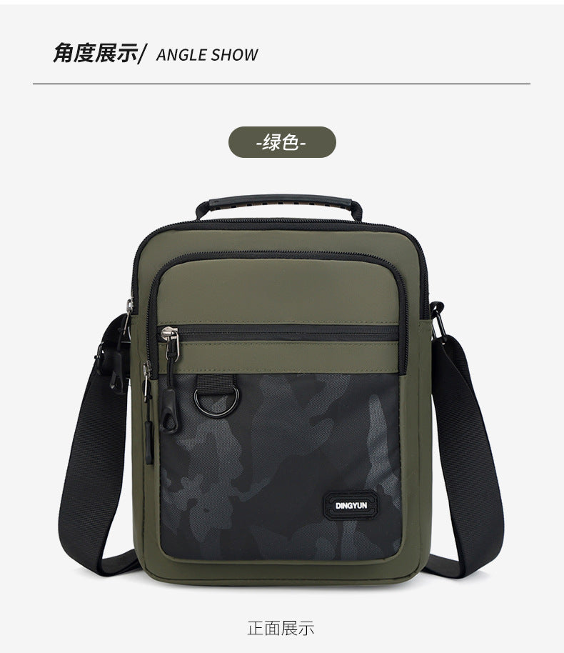 New large-capacity men's shoulder bag large-capacity business bag trendy men's casual messenger bag anti-splash