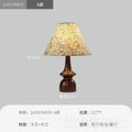 Vintage-inspired solid wood table lamp with floral fabric shade - perfect for bedroom, bedside, b&b, study, and ambiance lighting. direct from the manufacturer