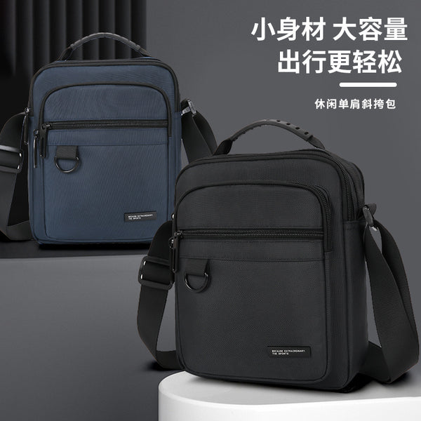 Men's bag 2024 new large-capacity multi-compartment shoulder bag business commute simple messenger bag fashion bag wholesale