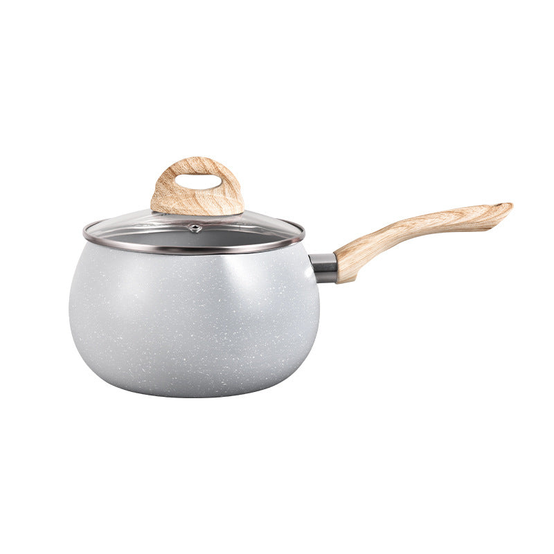 Cute baby baby food pot non-stick pot for home milk small pot small cooking pot gas stove snow flat pot milk pot