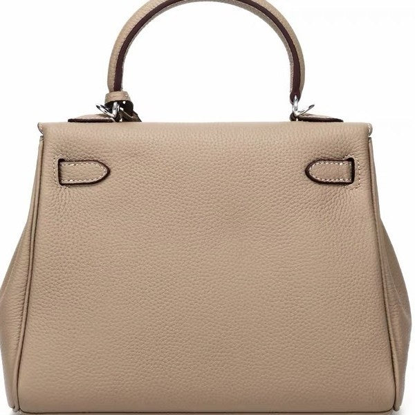 First-layer cowhide pebbled togo kelly leather bag satchel bag classy work clothing women's bag shoulder crossbody bag