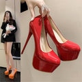 Sky-high heels: 2026 new sexy stiletto platform pumps - breathable, elegant, nightclub-ready, ultra-high heel single shoes for women