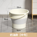 Collapsible water bucket - outdoor fishing bucket, available in small and large sizes, car travel, car wash bucket, portable thickened handheld plastic bucket for home use