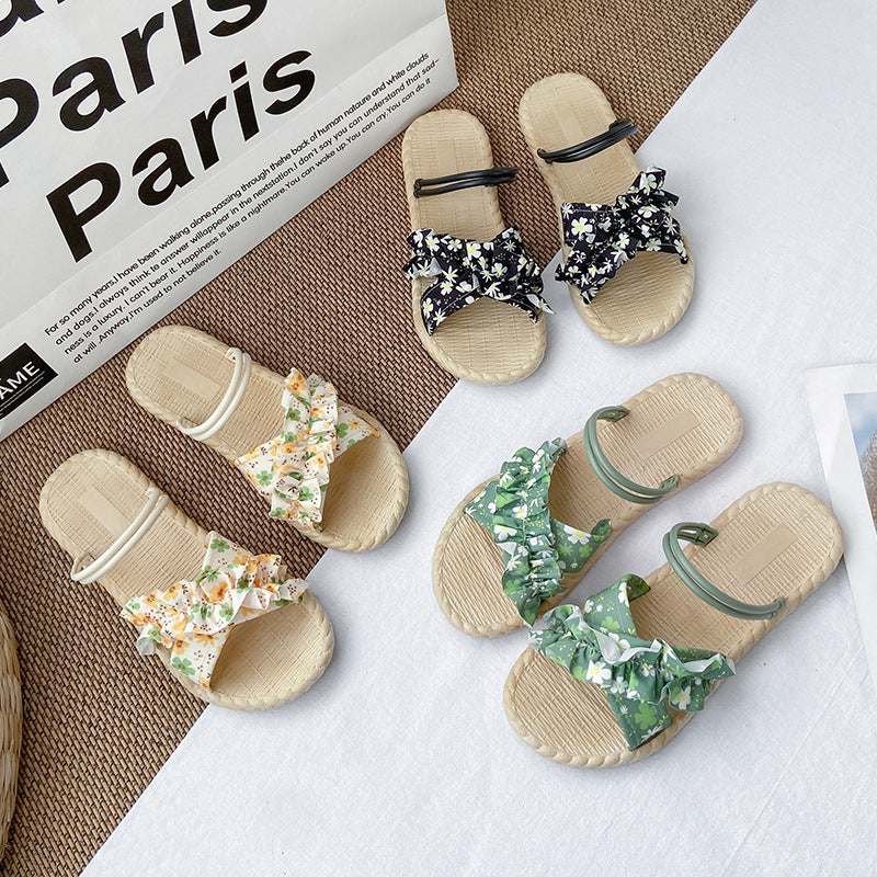 Summernew arrival women's easiest for matchflats two-wear sandals beach floral fashion sandals for women