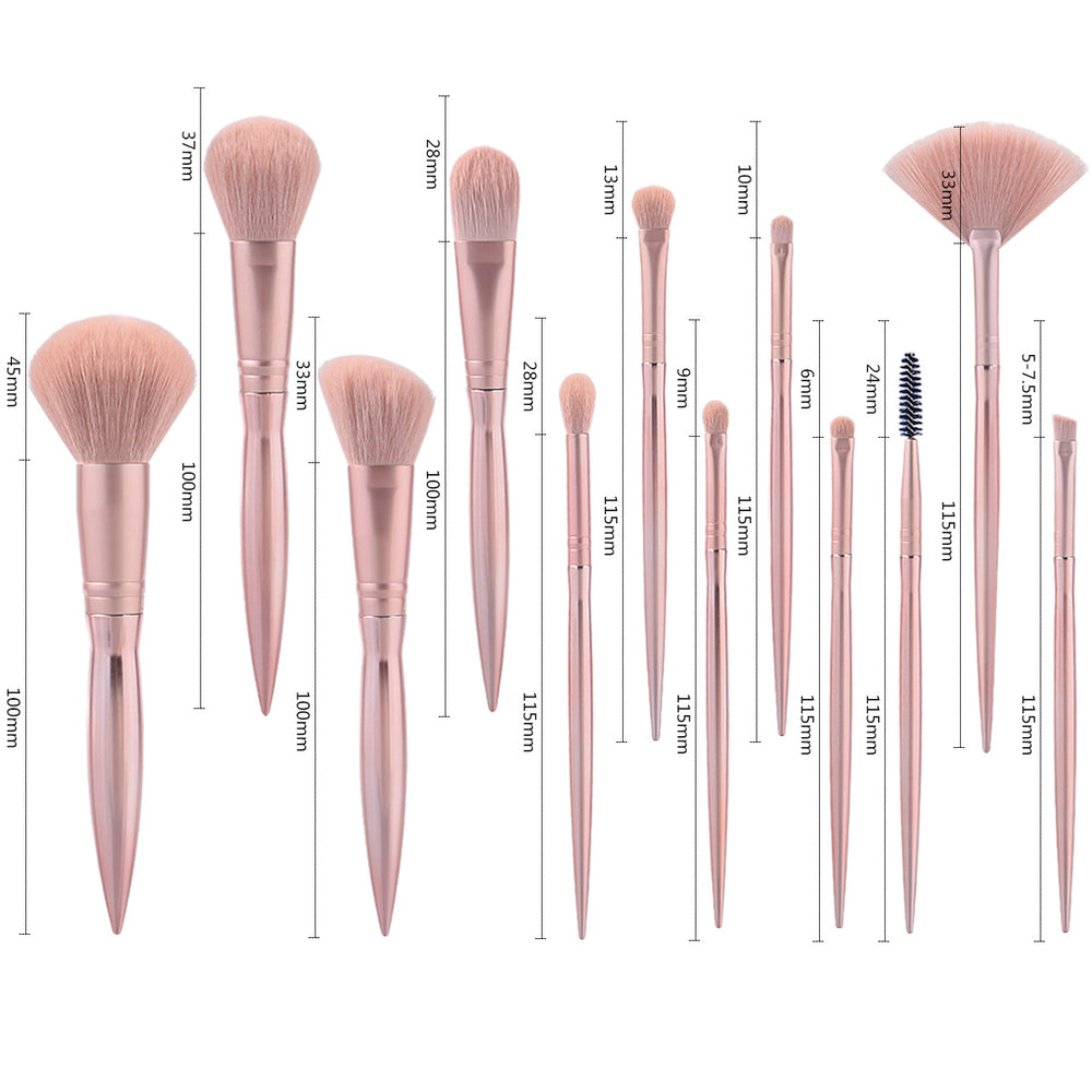 12-piece soft bristle makeup brush set - factory direct, complete beginner kit, beauty tools, eyeshadow brush, powder brush