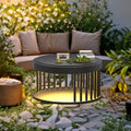 Outdoor solar powered floor lamp - patio, garden, night light, table lamp, coffee table lamp, waterproof lawn lamp, villa courtyard light