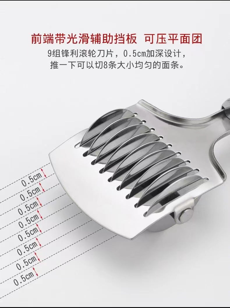 Stainless steel manual noodle cutter for home noodle cutter meat sandwich slicer thousand layer cake special knife noodle cutter