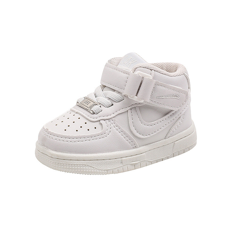 Spring & fallnew arrivalkids sneakers boys high-top sneakers girls white shoes k-style toddler shoes kids basketball shoes