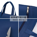 Waterproof oxford cloth student tote document bag - macaron double-layer zipper pouch - file, homework, and briefcase organizer