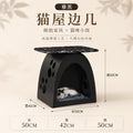 Simple and modern cat nest coffee table living room bedroom iron rock slab all-in-one pet shared storage new arrival side table