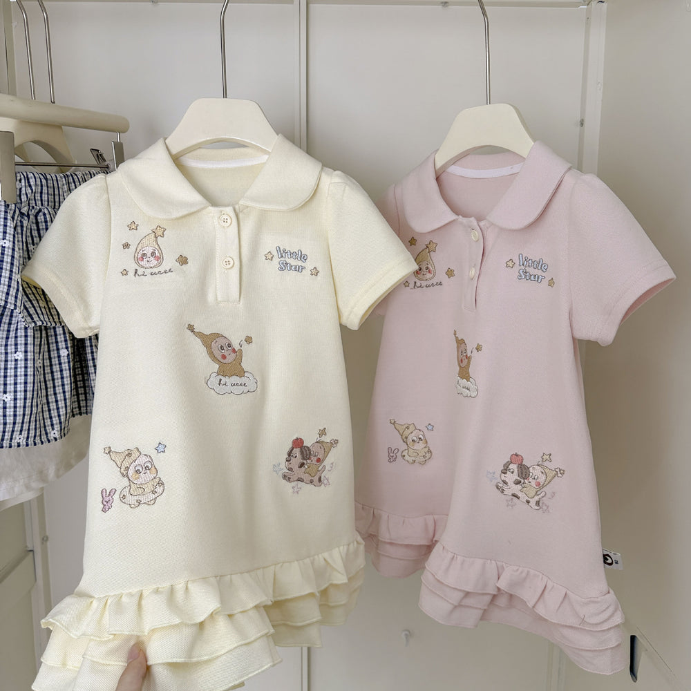 Girls'  new summer dress: trendy korean style princess dress for kids, stylish and chic for baby girls