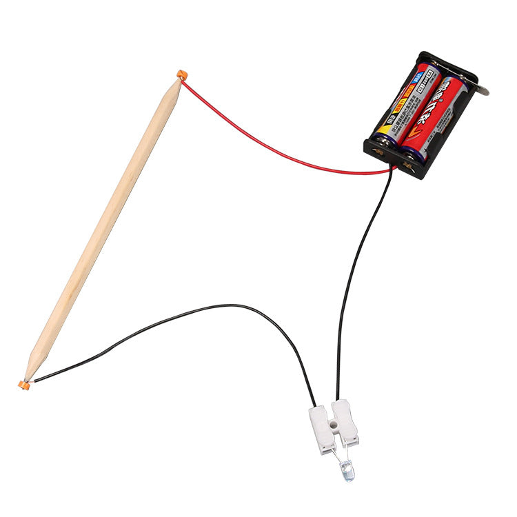 Pencil conduction, primary school students handmade DIY circuit science experiment puzzle invention technology small production toy materials