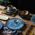 Japanese retrostylish bowls and plates hotel tableware combination kiln ceramic western dinner plate sushi plate steak plate suit