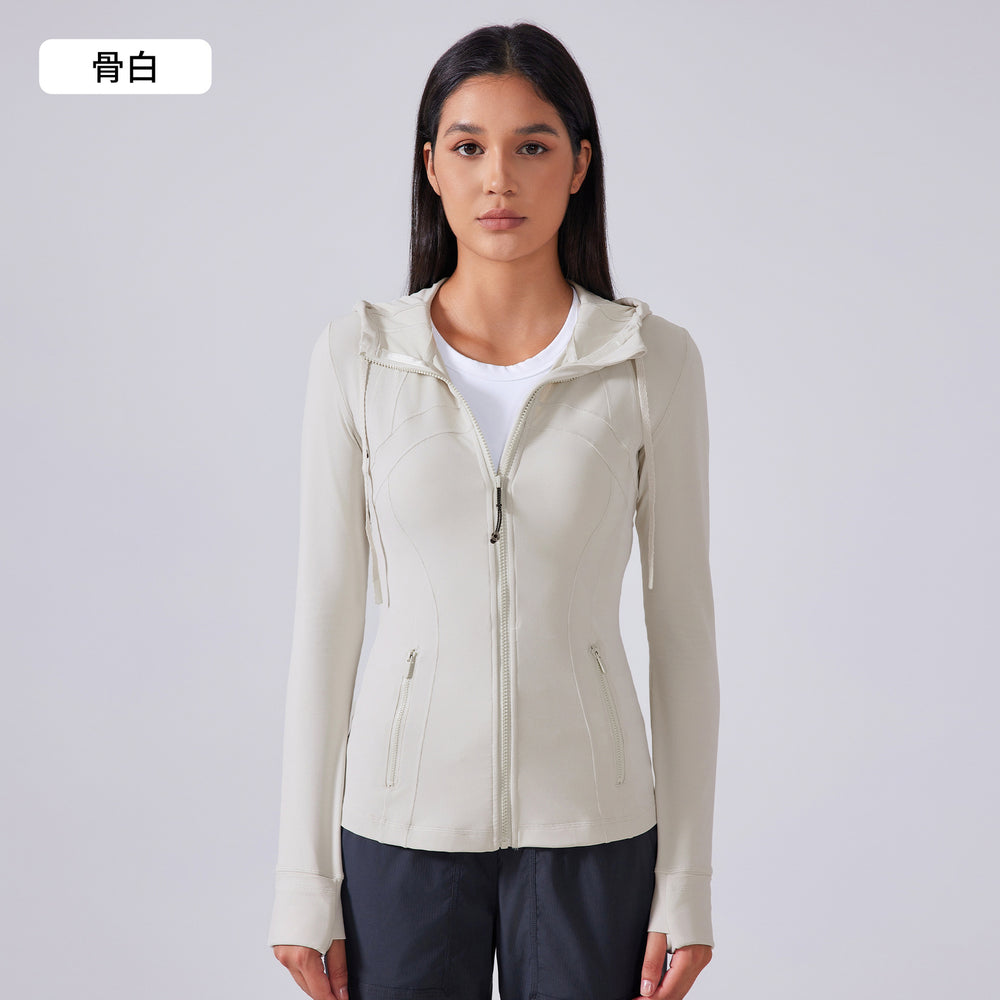 Women's yoga jacket - new hooded drawstring jacket, slim fit, versatile, slimming, running, sports & fitness apparel daw204