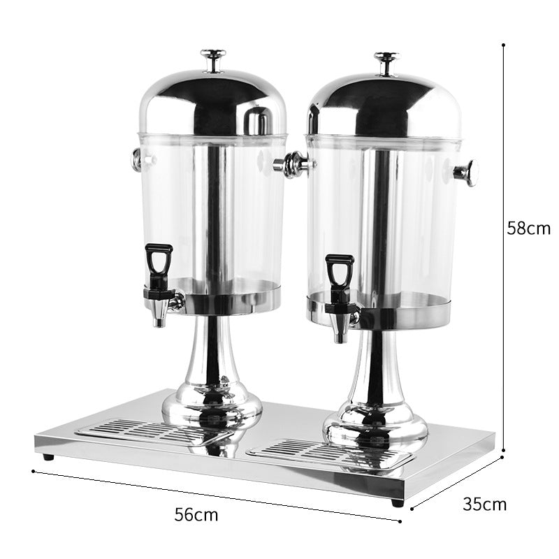 Hot and cold tripod, hotel commercial beverage bucket Stainless steel visual beverage machine Juicer faucet, juice tripod