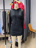fashionexportfall and winternew arrivalhoodedlong sleevessweatshirt hip-hugging dressk-style