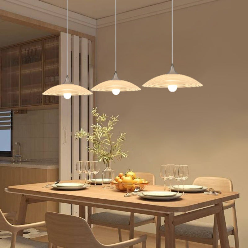 White jade glass warm dining table chandelier cream wind model room villa homestay living room dining room bedroom bay window chandelier