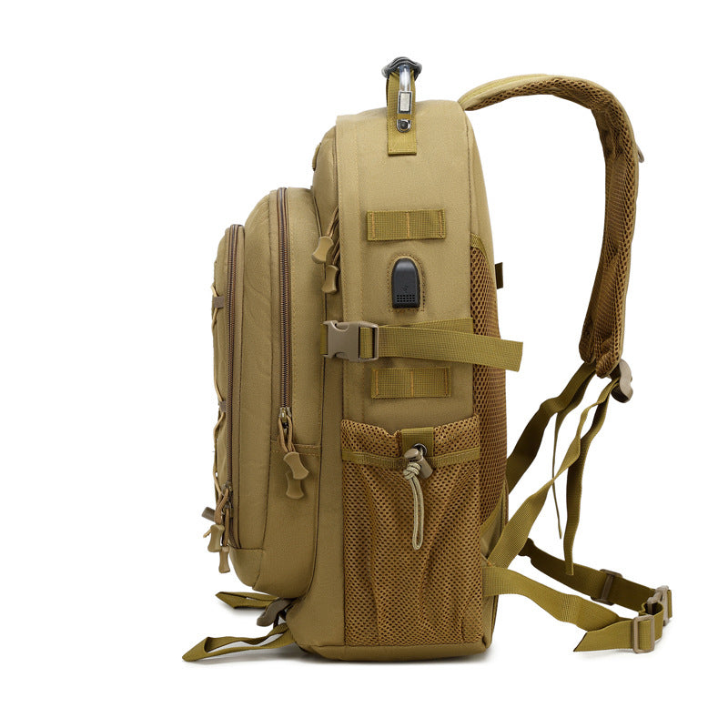 Outdoor sports mountaineering bag large capacity Oxford cloth camouflage tactical backpack men's large capacity multi-compartment backpack
