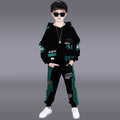 Boys' spring/autumn outfit: stylish  new arrival, handsome mid-to-large size children's hoodie two-piece tracksuit