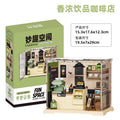Diy bedroom milk tea shop kitchen building blocks - 3d handmade architectural model combination house toy for girls