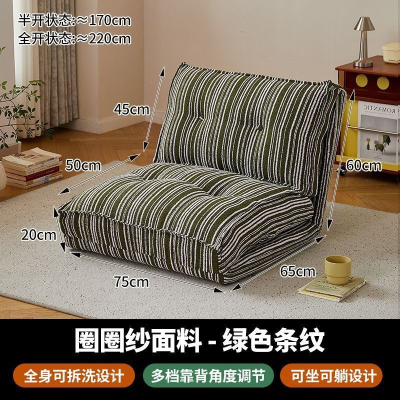 Lazy sofa can lie down and sleep in the living room balcony foldable tatami sofa bed for long sitting without fatigue single small sofa