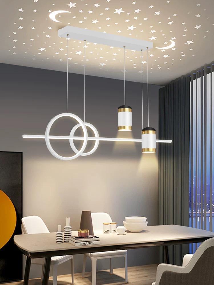 Zhongshan living room chandelier Nordic light luxury creative gypsy chandelier modern simple starry sky projection restaurant chandelier