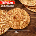 Rattan insulation mat oven mitts pot mat bowl mat high temperature resistant dining table mat plate mat coaster teapot holder casserole weaving