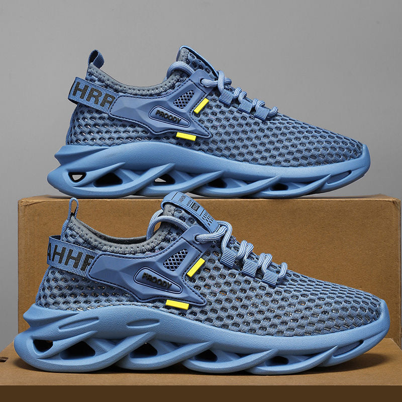 Spring new 2026 versatile casual trendy shoes - youth soft sole athletic mesh breathable anti-odor hollow-out running shoes