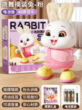 Electric dancing rabbit toy for infants and toddlers - crawling, head-up training, singing, newborn early education, and dress-up fun