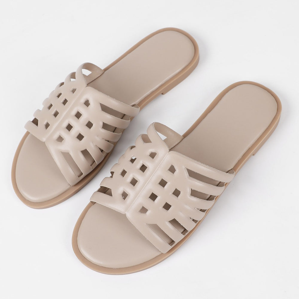 fashion french retro sandals women's summer outdoor wear flat soft leather non-slip flip-flops wholesale