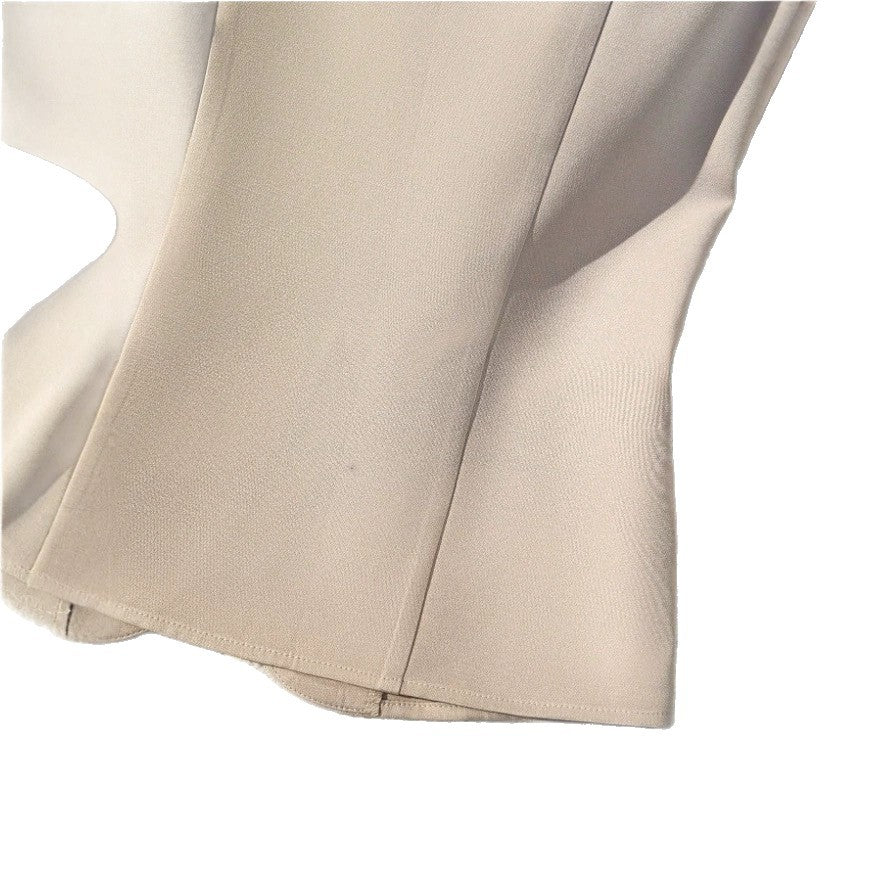 Vest round neck waistcoat apricot fragrance suit silm vest eleganttops sleeveless shortoutwear